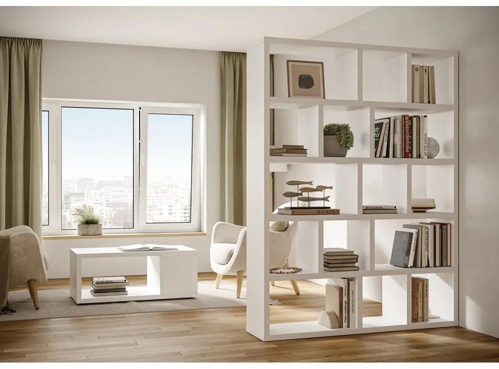 Libreria bianca 150x198 cm Berlin – TemaHome