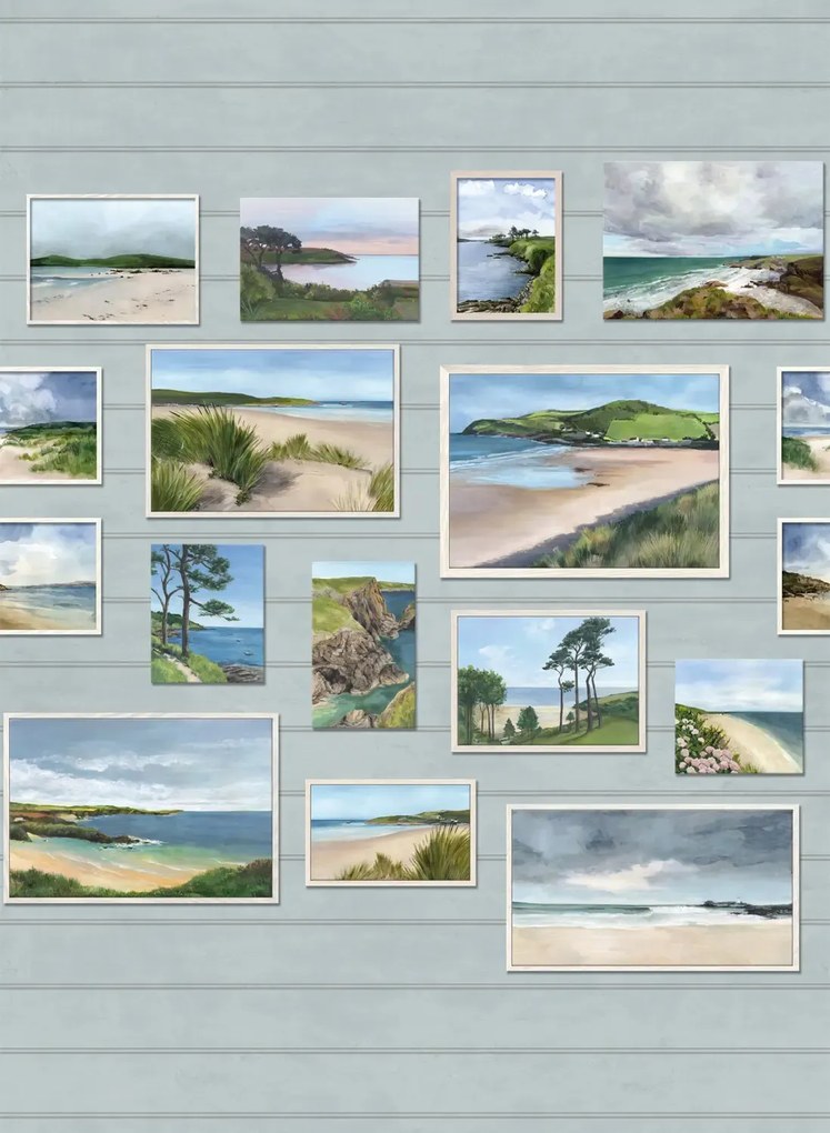 Osborne & Little Carta da parati panoramica Seascape - Duck Egg