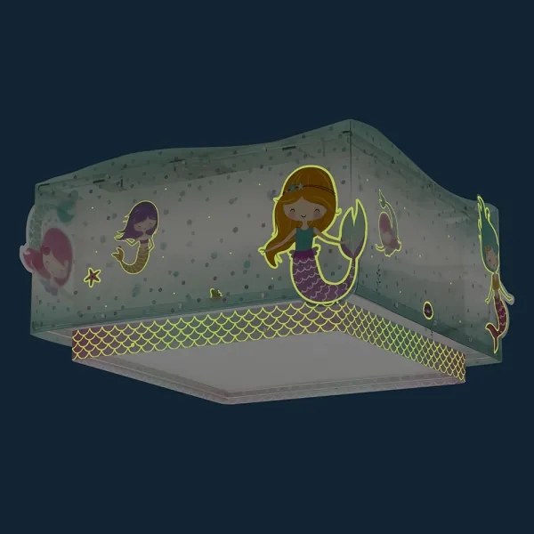 Dalber 63446 - Plafoniera per bambini MERMAIDS 2xE27/60W/230V