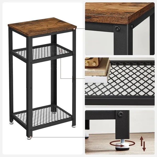 Tavolino d'appoggio ELDUR marrone/nero