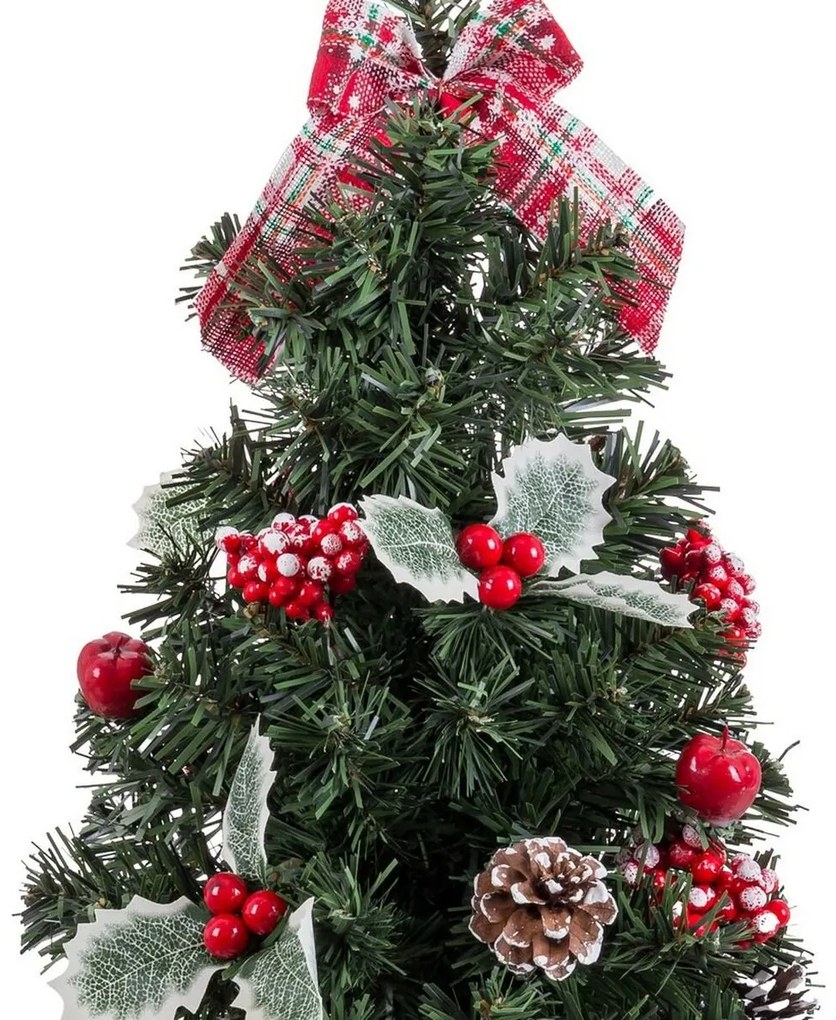 Albero di Natale Rosso Verde PVC Ananas 26 x 26 x 50 cm