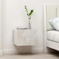 Comodino Bianco Lucido 40x30x30 cm in Truciolato cod mxl 31163