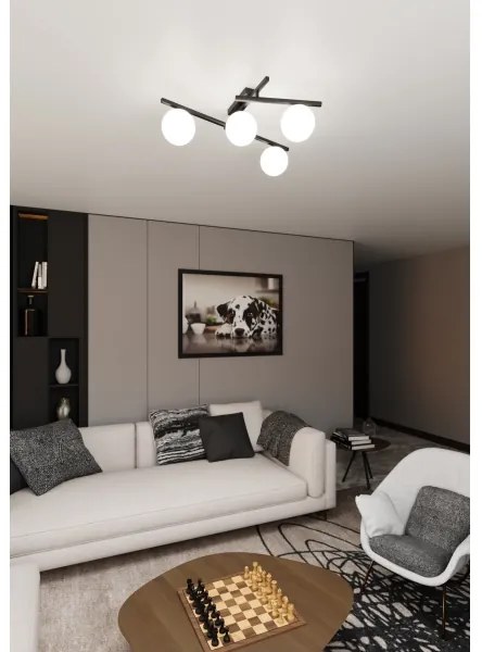 Plafoniera SMART 4xE14/10W/230V nero/bianco