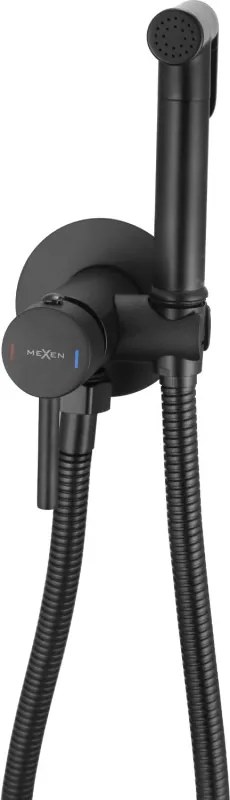 Mexen Elba rubinetto bidet a incasso con set puntuale, nero - 7599250-70