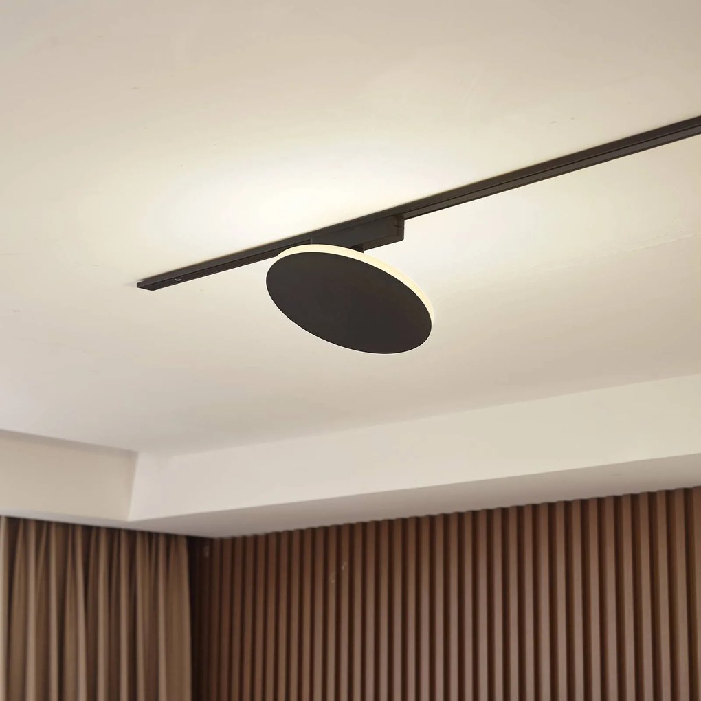Lindby Lampada a binario LED Lumaro, nero, alluminio, 48V, dimmerabile Lumaro 48V Lindby,, Nero, Soggiorno / Sala da pranzo, Alluminio, Moderno