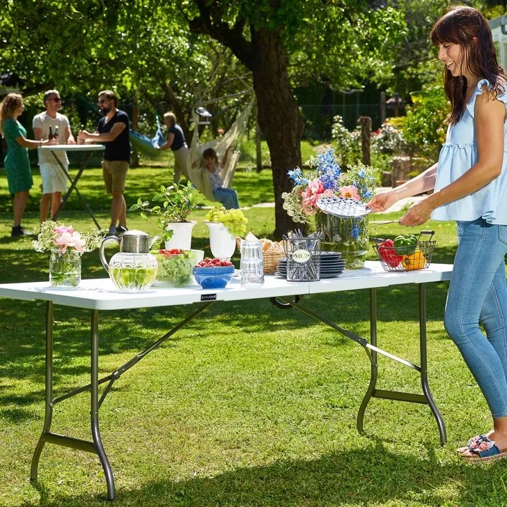 Tavolo da catering pieghevole per il giardino 180 cm