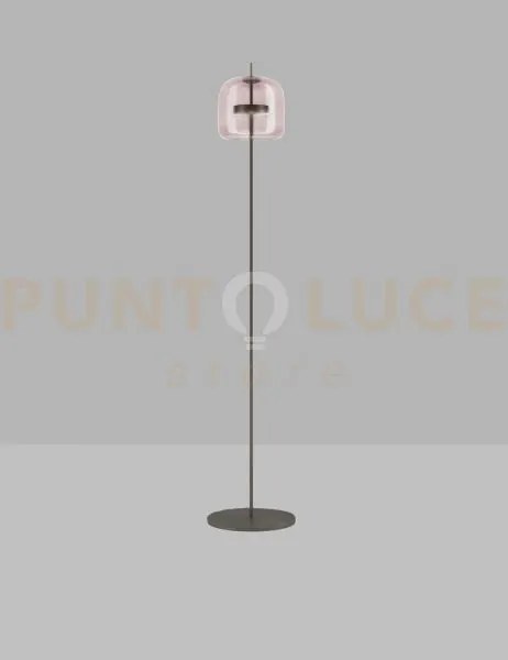 Jube lampada da terra p ametista chiara trasparente nero opaco 2 l2...