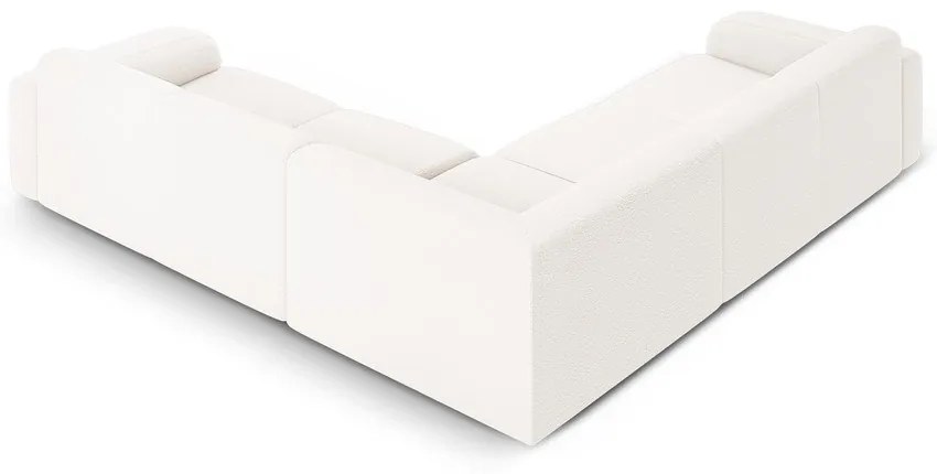 Divano angolare bianco in tessuto bouclé (angolo variabile / a L) Molino - Micadoni Home