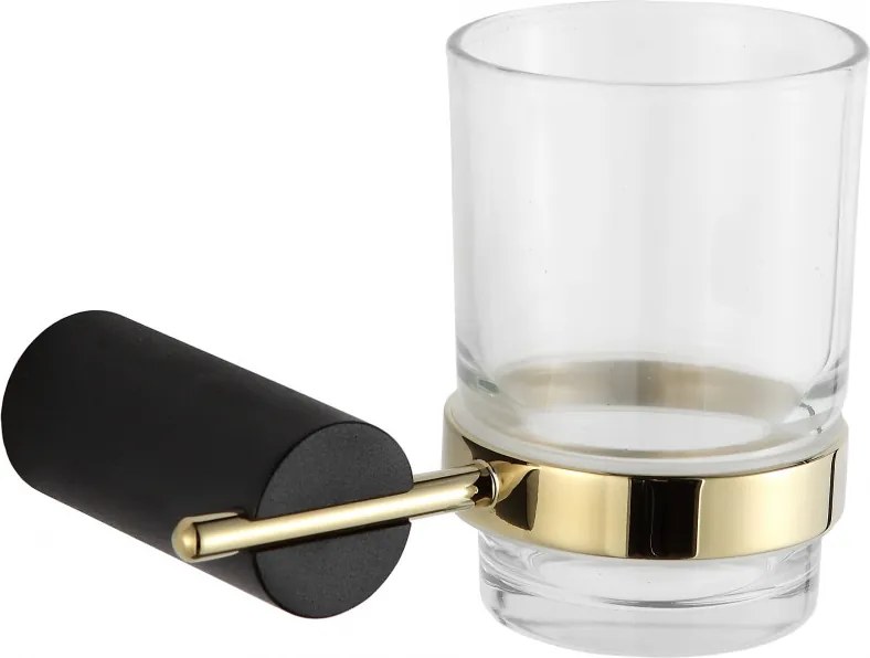 Mexen Aron portaspazzolino, nero/oro - 7088138-57