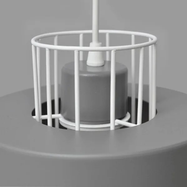 Lampadario a sospensione con filo VOLTA 3xE27/15W/230V diametro 42 cm grigio