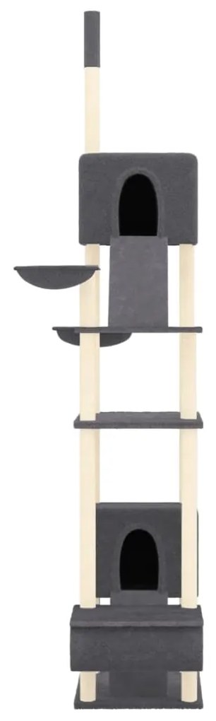 Albero per gatti pavimento soffitto grigio scuro 277-303 cm