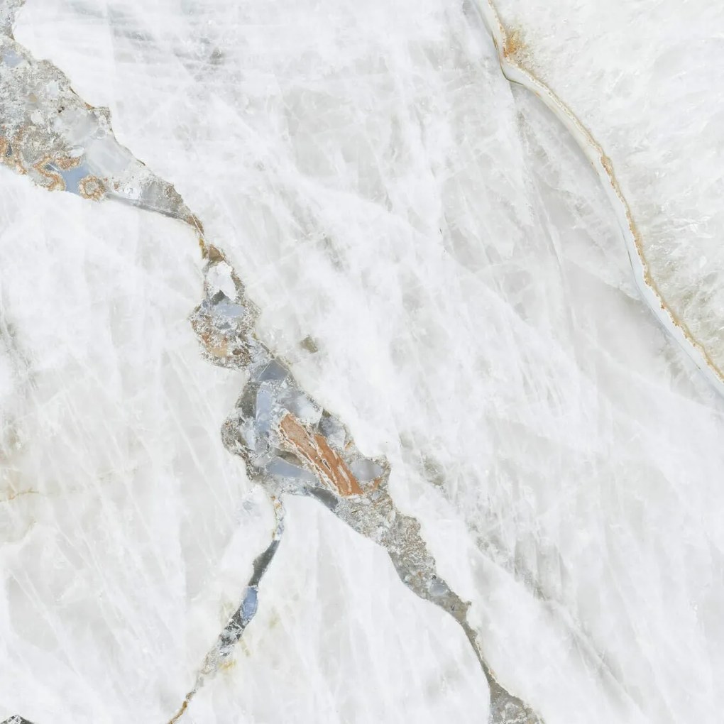 Gres Porcellanato Effetto Marmo Prezioso Bianco Opaco 120X120 - Ebrp751