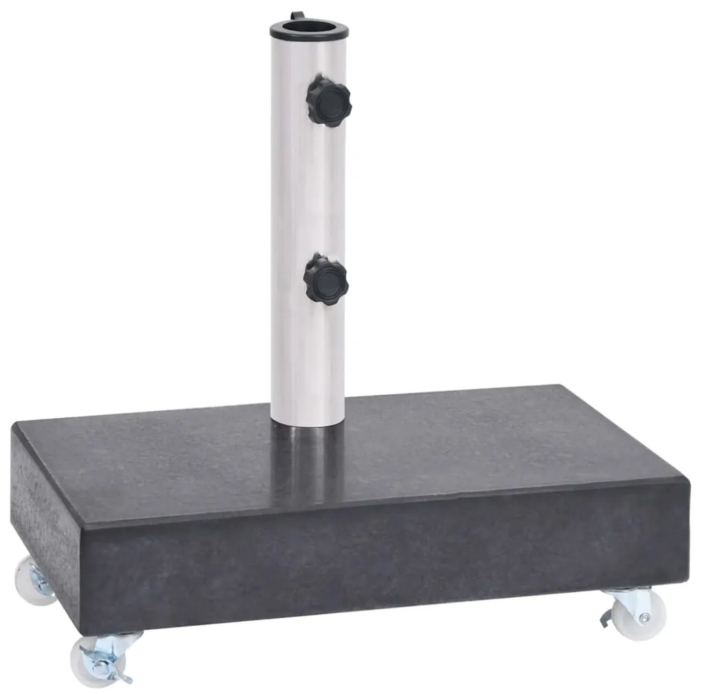 Base Per Ombrellone Nera 45x25x8,3 Cm İn Granito /