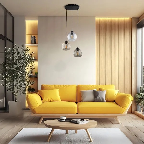 Lampadario a sospensione con filo CUBUS 3xE27/60W/230V