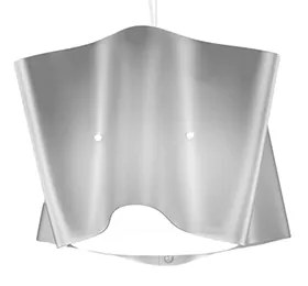 Sospensione Moderna A 1 Luce Folio In Polilux Silver D25 Made In Italy