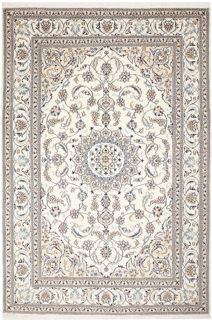 Nain Tappeto 200x300 Beige (Iran) Annodato A Mano