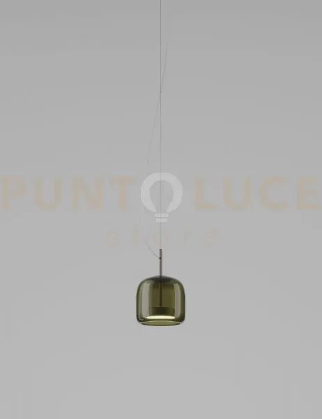 Jube sospensione s verde antico trasparente acciaio satinato l2214 ...
