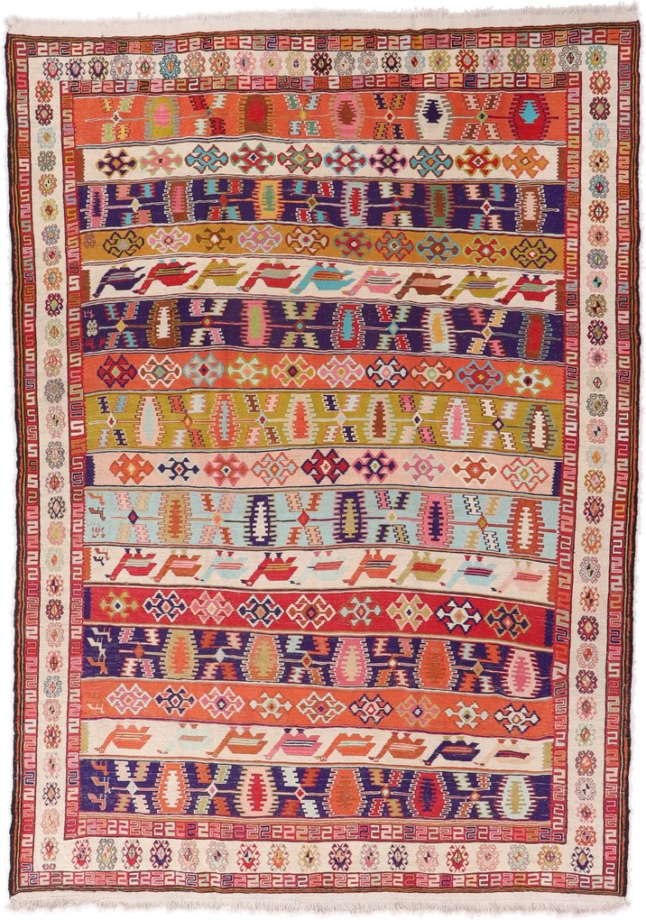 Kilim Tappeto 200 x 290 (Iran) Tessuto A Mano