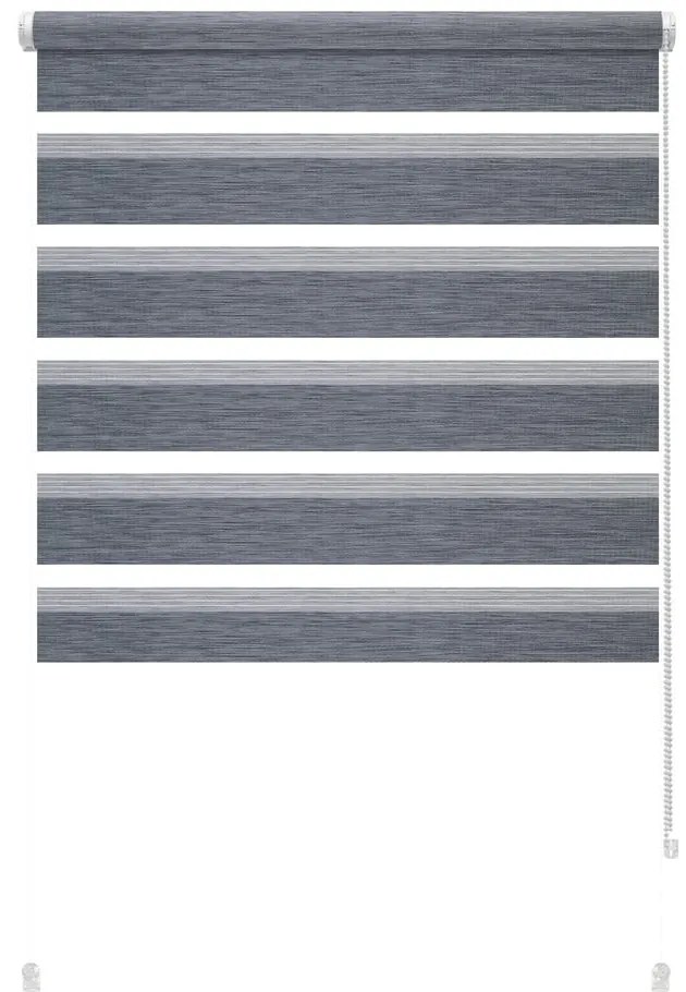 Tenda a pacchetto giorno/notte color antracite 42,5x150 cm Zebra Silvalin – Gardinia