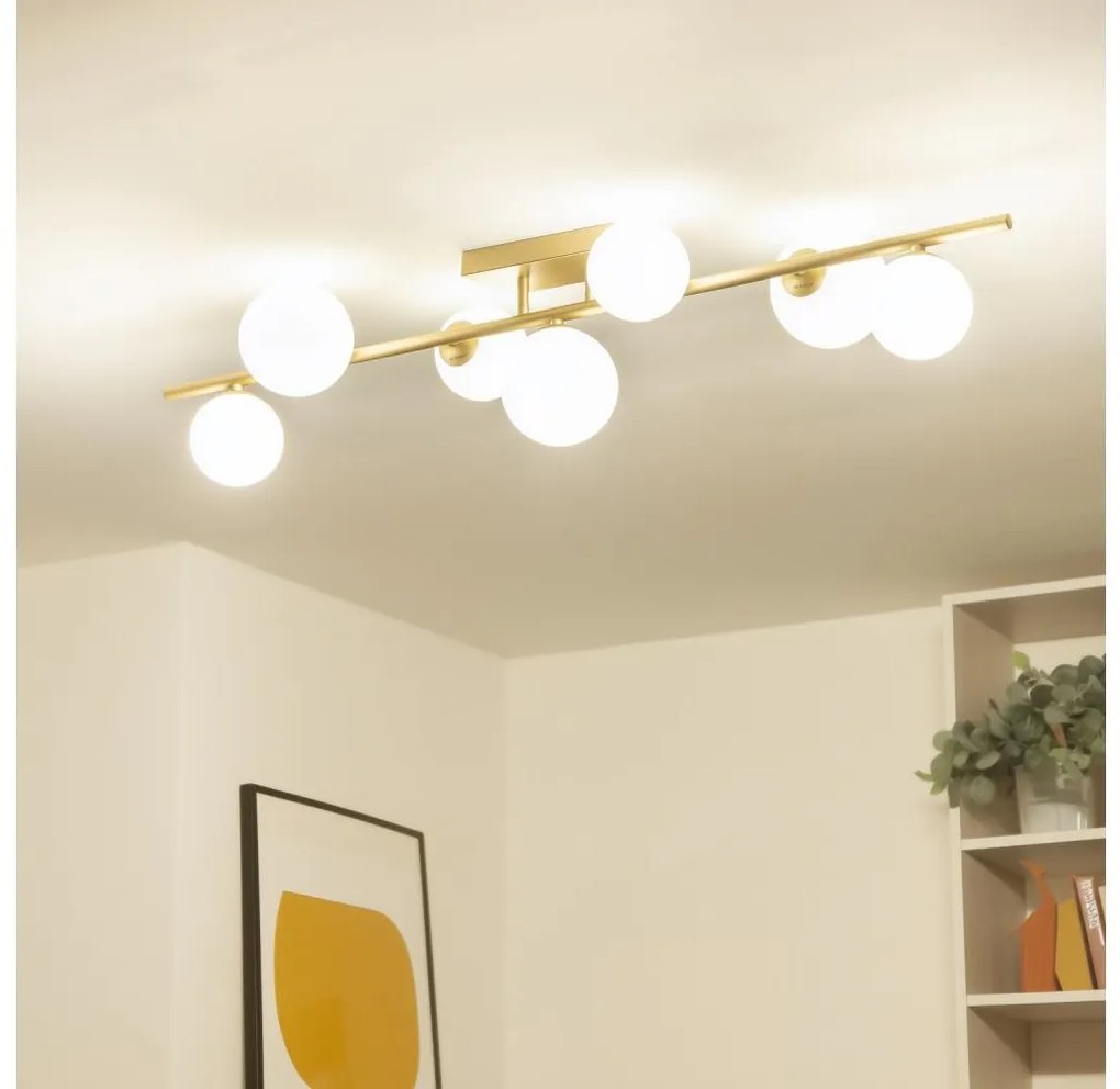 Brilagi - Lampadario a plafone LED MILLA 7xG9/3W/230V oro/bianco