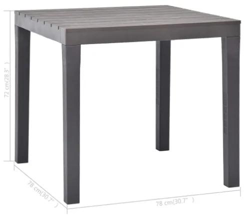 Tavolo da Giardino Mocca 78x78x72 cm in Plastica