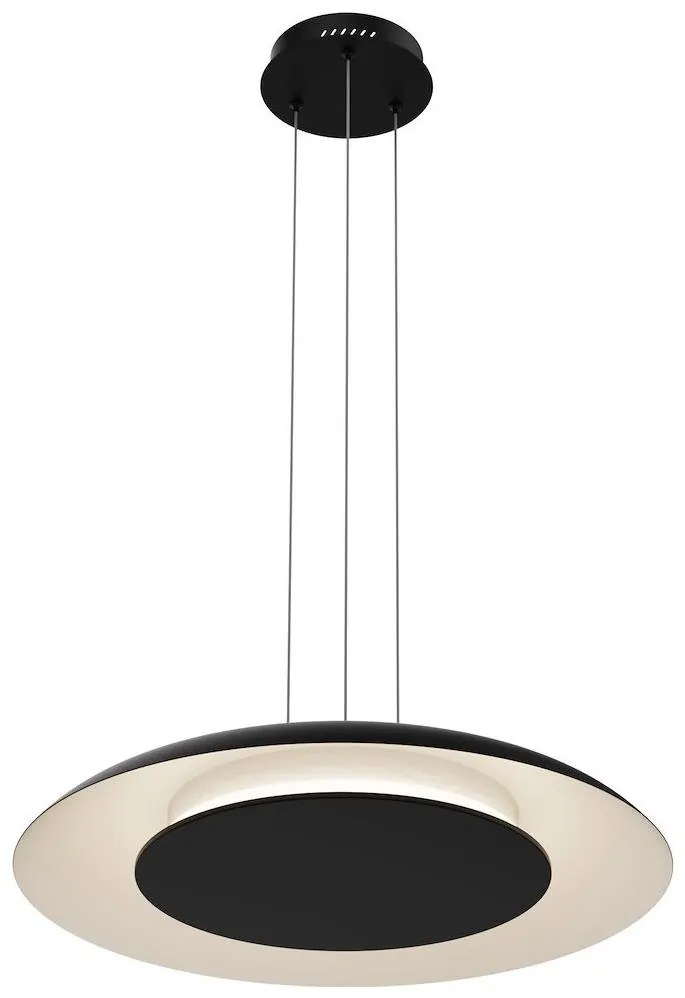 Lampada a sospensione su cavo PIATTINO LED/30W/230V 2700/3200/4000K Ø 40 cm nero