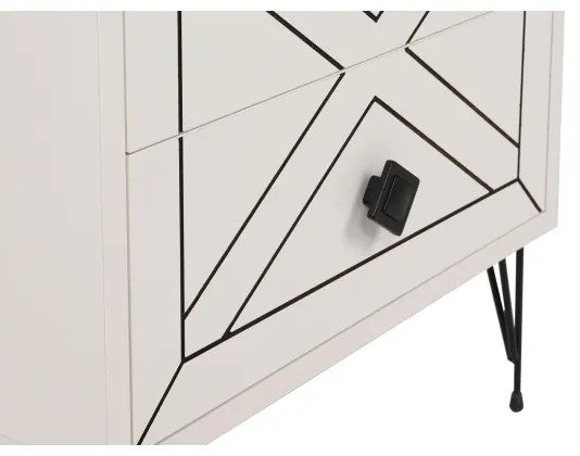 Comodino LUNA 50x55 cm bianco