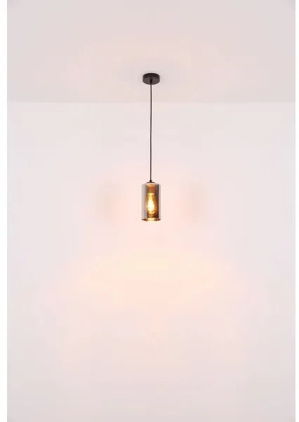 Globo 21002H - Lampadario a sospensione con filo OLLY 1xE27/25W/230V diametro 11 cm nero