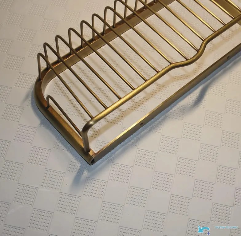 Mensola da bagno EYN AQP1512 a parete, in più finiture tra cui ottone anticato e grigio