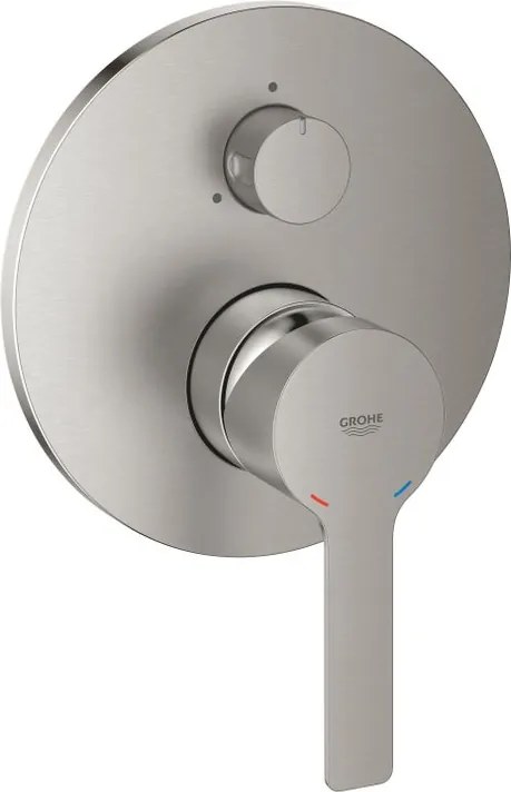 Rubinetto per incasso doccia getto laminare cristallino Lineare P cromo satinato GROHE con deviatore 3 vie