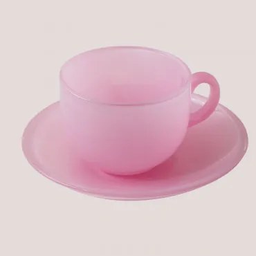 Confezione da 4 Tazzine Caffè 15 cl con Piattino in Vetro Ainara - Sklum