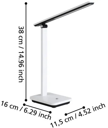 Eglo 900956-LED Lampada da tavolo ricaricabile dimmerabile INIESTA 3,6W/5V 1800mAh bianco
