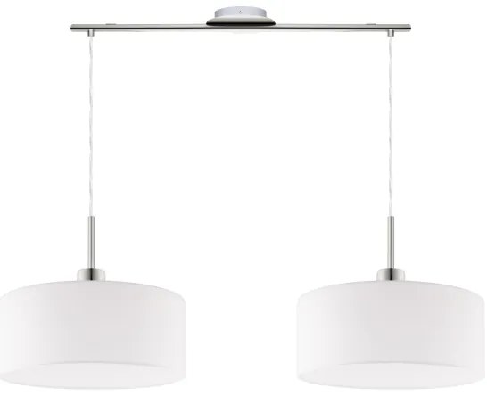 Eglo - Lampadario LED a cavo TUNJA 2xE27/60W/230V bianco