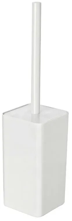 Porta scopino wc bianco completo di scopino con setole morbide Star