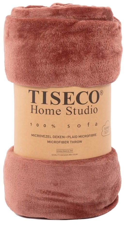 Coperta in micropile rosa, 130 x 160 cm - Tiseco Home Studio