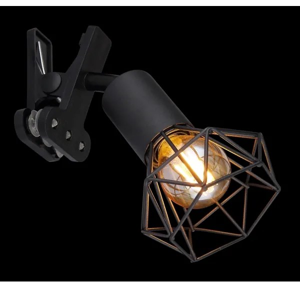 Globo 54802SK - Applique con clip XARA I 1xE14/40W/230V nero