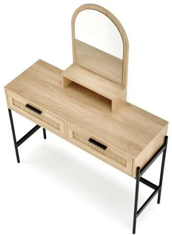 Tavolino da toilette CARMEN 136x104 cm beige/nero