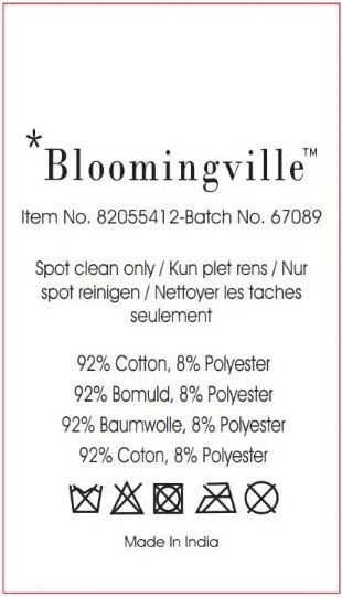 Tappeto bianco/grigio in cotone 90x150 cm Katie – Bloomingville