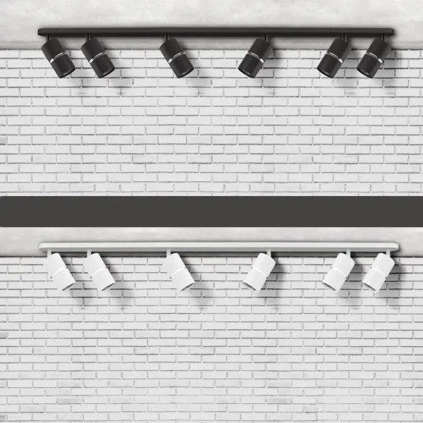 Faretto BAMBOO 6xGU10/10W/230V nero