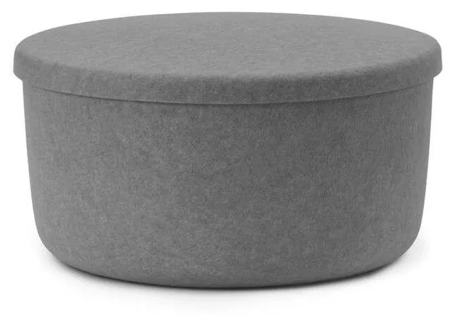 Normann Copenhagen - Hide Storage Pouf Large Grey Normann Copenhagen