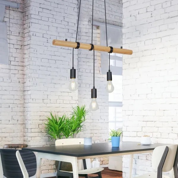 Briloner 4015035 - Lampadario a sospensione con filo 3xE27/25W/230V