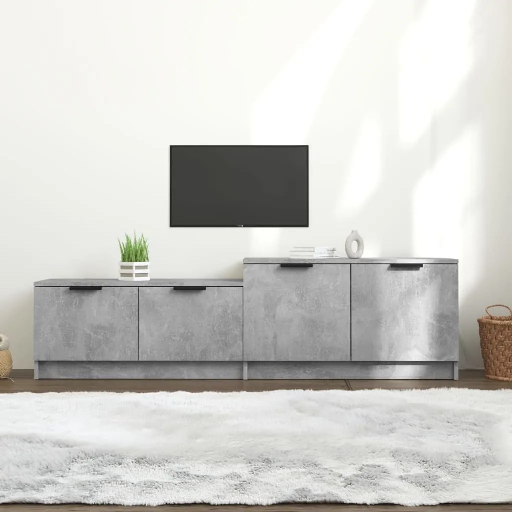 Mobile Porta Tv Grigio Cemento 158,5x36x45 Cm Legno Multistrato /