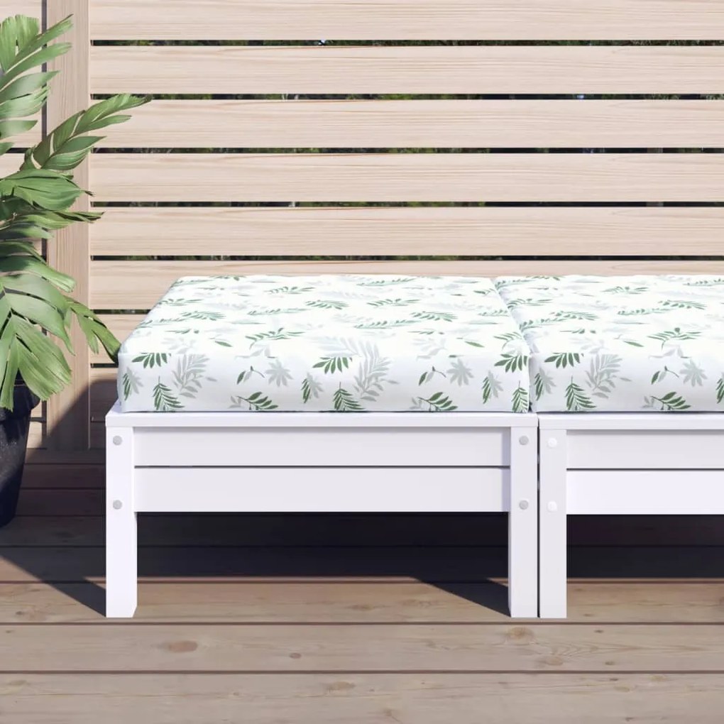 Cuscino Pallet Motivo A Foglie 60x60x8 Cm İn Tessuto Oxford /