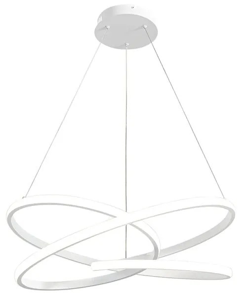 Lampadario LED moderno REIKA bianco ø60cm, luce con 2 temperature di colore 5400 lumen