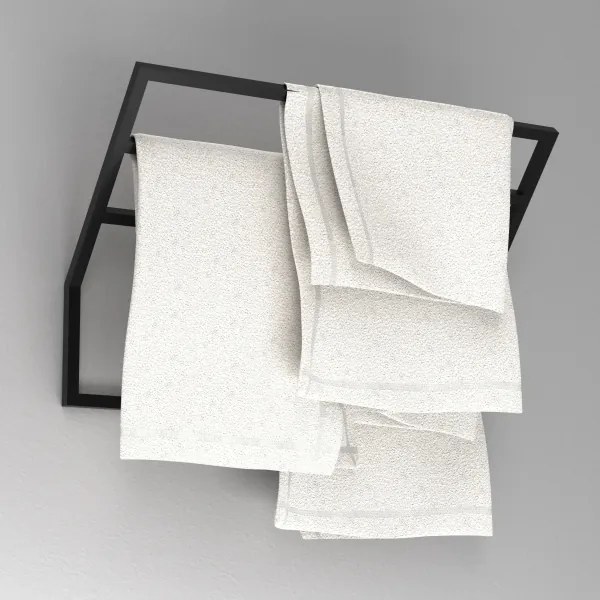 Porta asciugamani da parete 37x60 cm nero