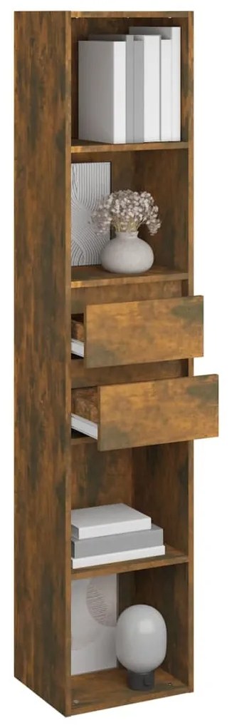 Libreria Rovere Fumo 36x30x171 cm in Legno Multistrato