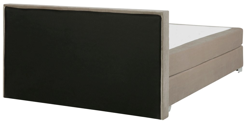 Letto contenitore velluto beige 180 x 200 cm CONSUL Beliani