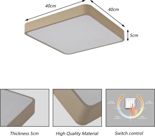 Brilagi - Plafoniera LED POOL LED/36W/230V 3000/4000/6000K 40x40 cm beige