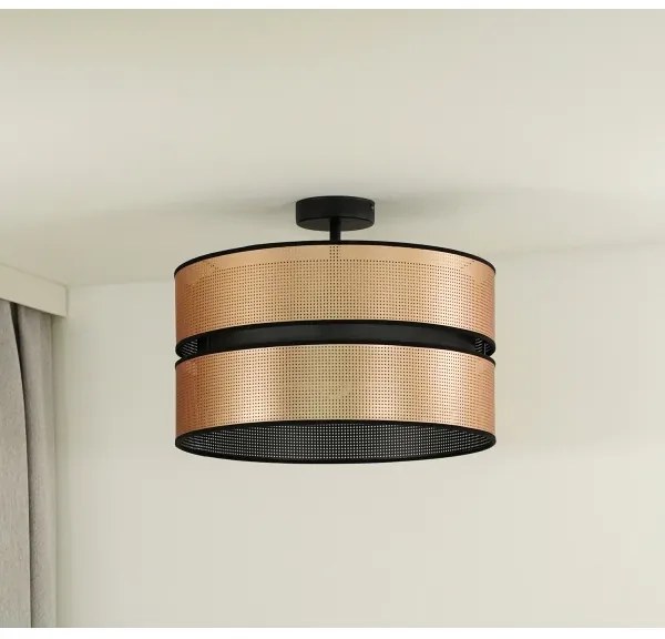 Duolla - Lampadario a plafone COPPER SHINY 1xE27/15W/230V diametro 40 cm rame/nero