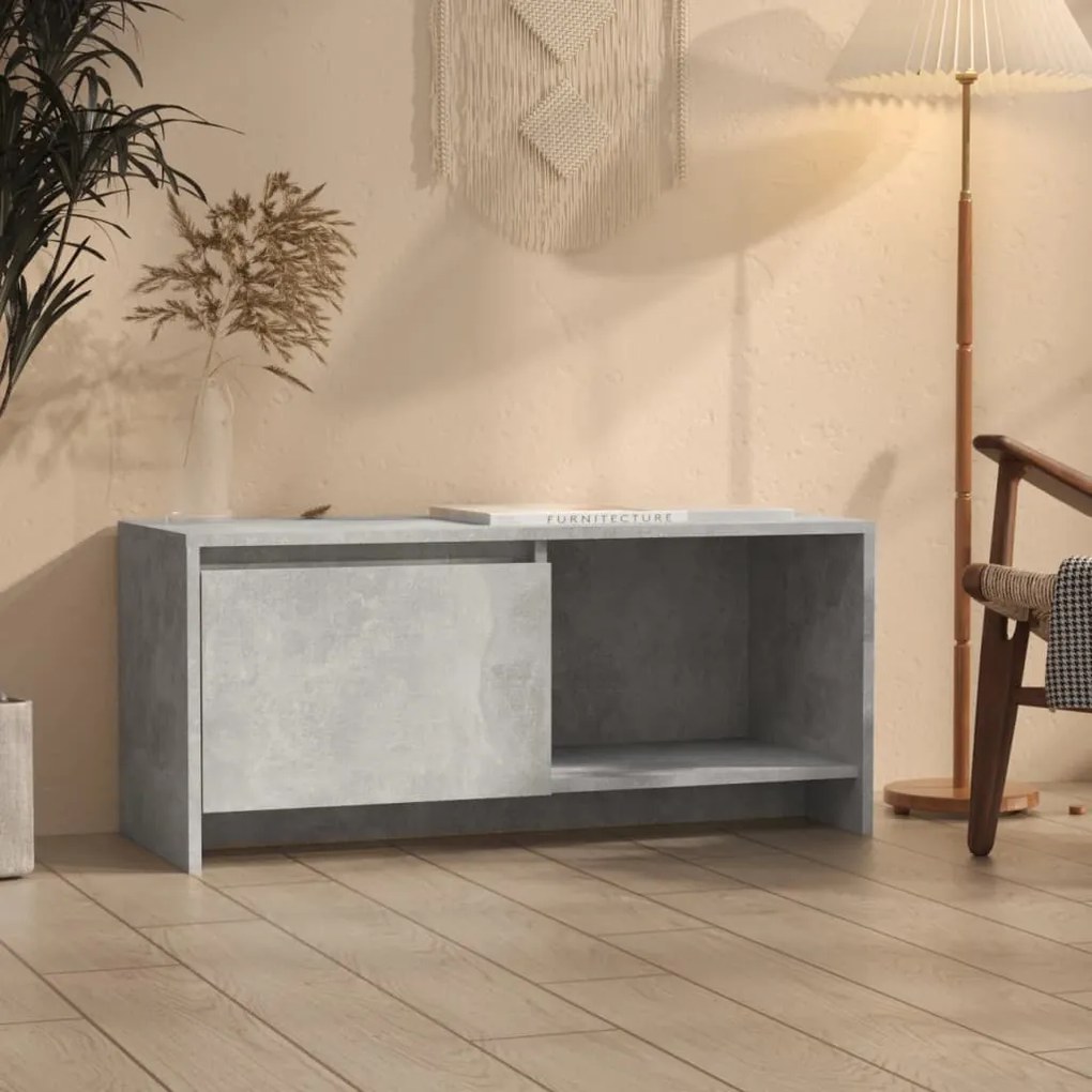 Mobile Tv Grigio Cemento 90x35x40 Cm İn Truciolato /